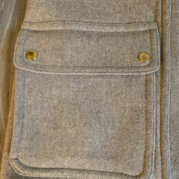 J. Crew Vail Parka Wool Blend Coat in Heather Tan Size 00 - Picture 14 of 16